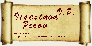 Višeslava Perov vizit kartica